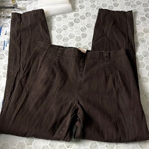 White Stag Small Brown Elastic Waist Skinny Pull On Pants